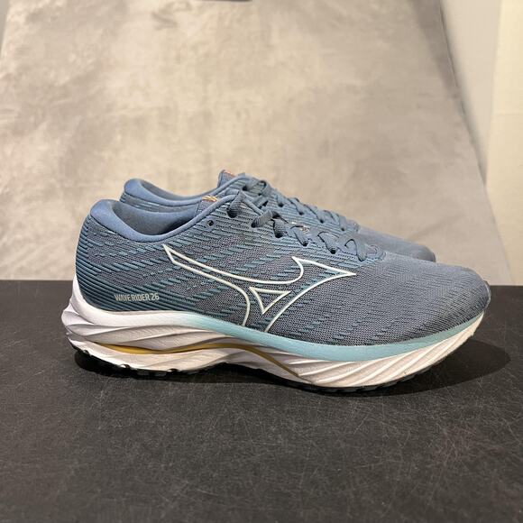 Mizuno Wave Rider 26 Shoes Womens Size 7 Blue Running Sneakers Mesh Foam Sole - Picture 1 of 10